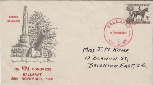 1960 Congress Cover - Ballarat Stamp Club