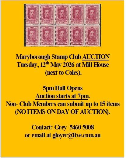 Maryborough Stamp Club Auction